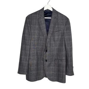 Ted Baker London Kyle SPJ Plaid Long Sleeve Notch Lapel Single Breast Blazer 44R